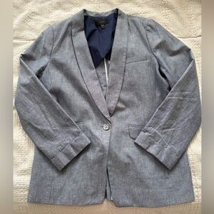 J. Crew Blue Linen Blazer